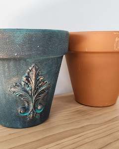 Products: Faux Patina painted pot..Thurs 21st Nov. 6PM