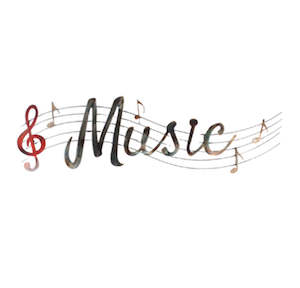 Metal Wall Art Hanging: Musical Note Metal Art Wall Hanging