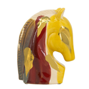 Ceramic Horse: Ceramic Horse Head small - multi coloured