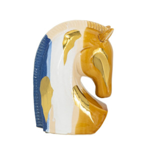 Ceramic Horse: Ceramic Horse Head large - multi coloured