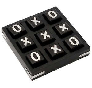 Wooden Tic Tac Toe - Black