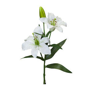 Clearance: Artificial White Tiger Lily Spray (small)
