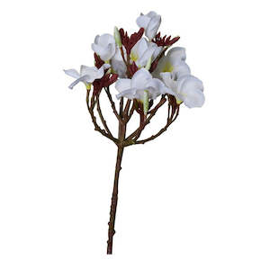 Clearance: Artificial White Plumeria Spray (Frangipani) Flower