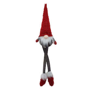 Christmas Gifts Under 40: Christmas Gonk with Hanging Legs- red/grey
