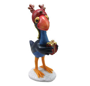 Pukeko Bird With Christmas Gift