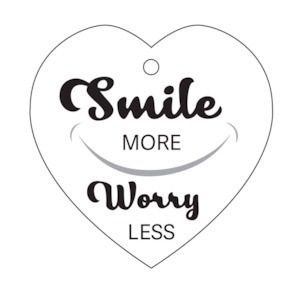 Gifts Under 30: Smile Heart Ceramic Wall Hanging - White/Black