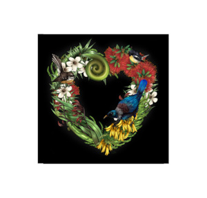 Gifts For Home: Birds & Flora Heart LED Canvas Wall Art Print