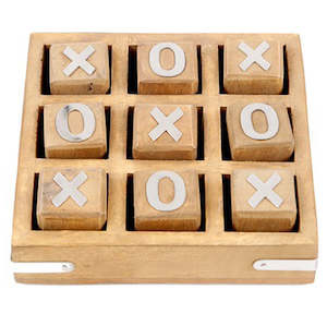 Wooden Tic Tac Toe - Brown