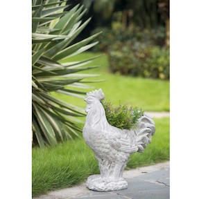 Home Decor Planters: Rooster Planter - Resin
