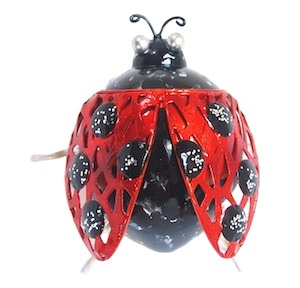 Ladybird small Metal Wall Hanging- Red/Black