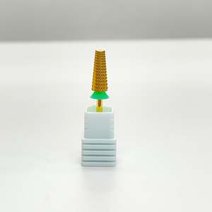 Tools And Accessories: Nail Drill Bit - 5 in 1 Carbide Bit Tapered Barrel Gold