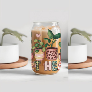 ‘Pot Head’ Plant Lover Plant Mom Enthusiast Glass Tumbler