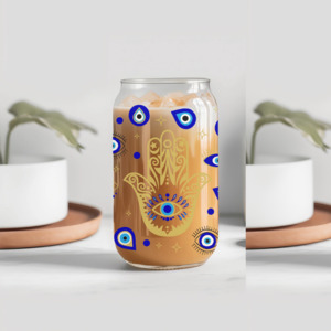 Merch: Evil Eye Glass Tumbler