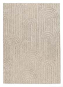 Felted Wool Rugs: Moraya Beige Rainbow Hand-Tufted Rug