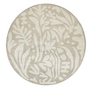 Round Rugs: Gerda Green Grey Leaves Rollie Pollie Round Playmat