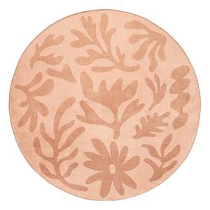 Round Rugs: Juno Pink Terracotta Shapes Rollie Pollie Round Playmat