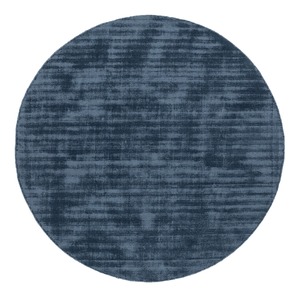Rooney Navy Handwoven Round Rug