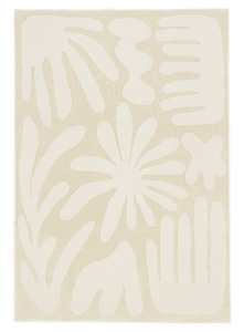 Tribal Rugs: Palila Textured Abstract Neutral Washable Rug