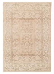 Traditional Rugs: Valetta Beige Medallion Washable Rug
