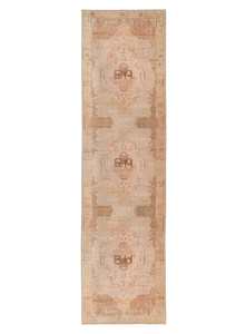 Sabine Cream and Rust Medallion Washable Runner Rug