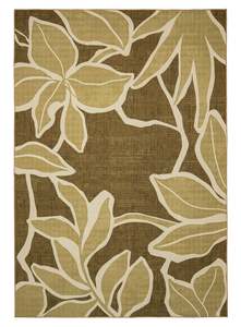 Vivienne Dark Green Botanical Washable Rug