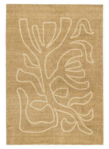 Khayana Brown Hand Drawn Washable Rug