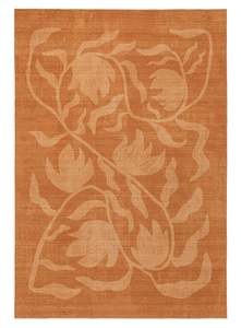 Iras Rust Botanical Washable Rug