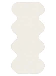 Lianna Cream Scallop Washable Bath Mat