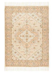Anita Neutral Cream Boho Picnic Rug