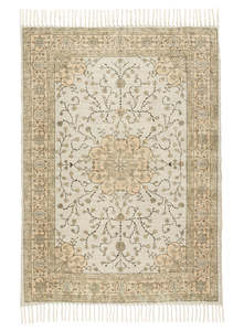Josie Neutral Beige Boho Picnic Rug