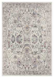Jinnie Cream and Purple Multi-Colour Distressed Rug