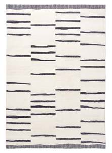 Vesper Black and Ivory Tribal Washable Rug