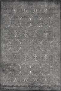 Monochromatic Rugs: Dalma Charcoal Grey And Ivory Traditional Distressed Rug
