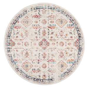 Amanda Multicolour Distressed Transitional Round Rug