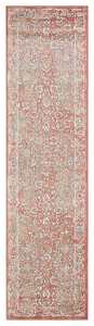 Red Rugs: Yolanda Peach Terracotta Transitional Floral Motif Runner Rug