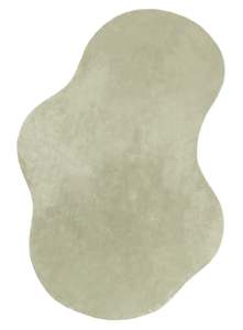 Masha Green Irregular Shape Washable Rug