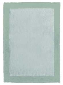 Lila Green Bordered Shag Rug