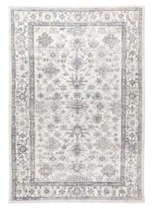 Calliope Grey and Ivory Distressed Washable Rug
