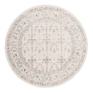 Maplewood Cream and Pink Traditional Round Rug