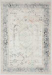 Katya Cream And Grey Multi-Colour Traditional Floral Rug