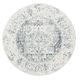 Yelina Cream and Grey Distressed Washable Round Rug