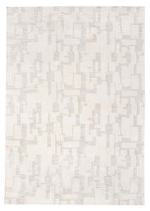 Jessie Ivory Cream Abstract Textured Rug