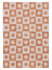 Orange Rugs: Milena Orange and Beige Washable Rug
