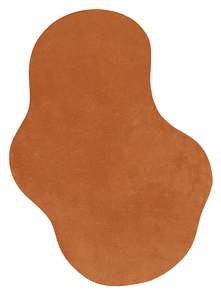 Orange Rugs: Oluchi Terracotta Brown Irregular Washable Rug