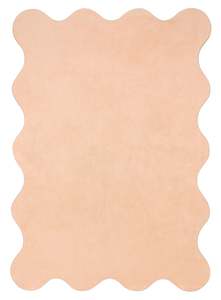 Robyn Peach Pink Scallop Washable Rug