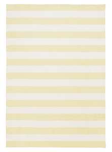 Yellow Rugs: Griselda Yellow Cream Stripe Washable Rug