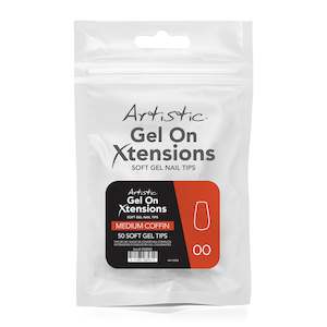 Artistic Gel On Xtensions Nail Tips - Medium Coffin / Size #00 / 50pc