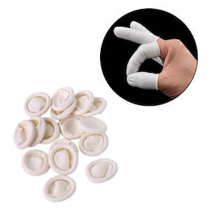 Essentials Gloves Finger Cots: 100pcs Natural Rubber Finger Gloves Disposable