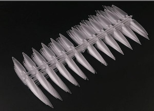 Glitter Gloss: Nail Art Colour Swatch - Clear Stiletto (240Pcs/set)