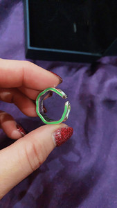 Silver Ring with Green Enamel Colour 20230209zhubao